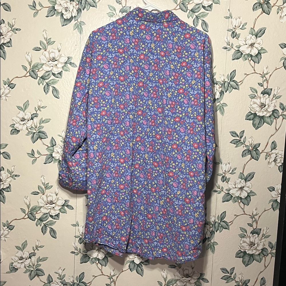 💁‍♂️MENS Lauren Ralph Lauren VINTAGE Purple Floral Button-Down Shirt - Picture 5 of 7